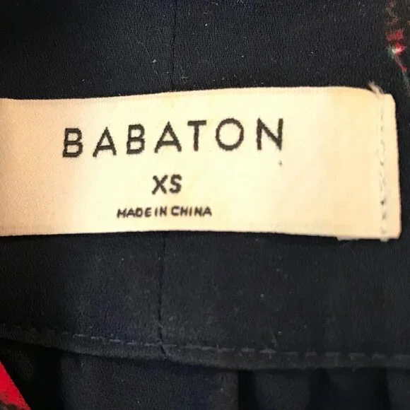 Aritzia Babaton Lucas Floral  Print Blouse With Neck Ties Size XS - Picture 9 of 9